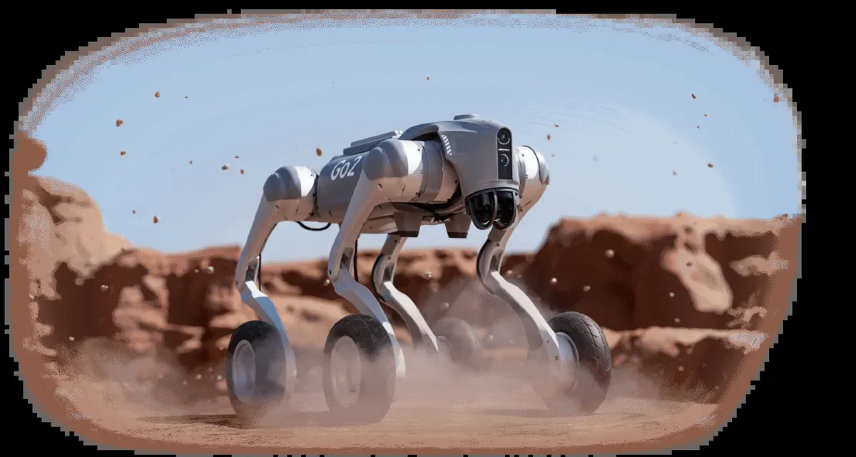 Unitree Go2-W dört bacaklı robot, üretici görseli